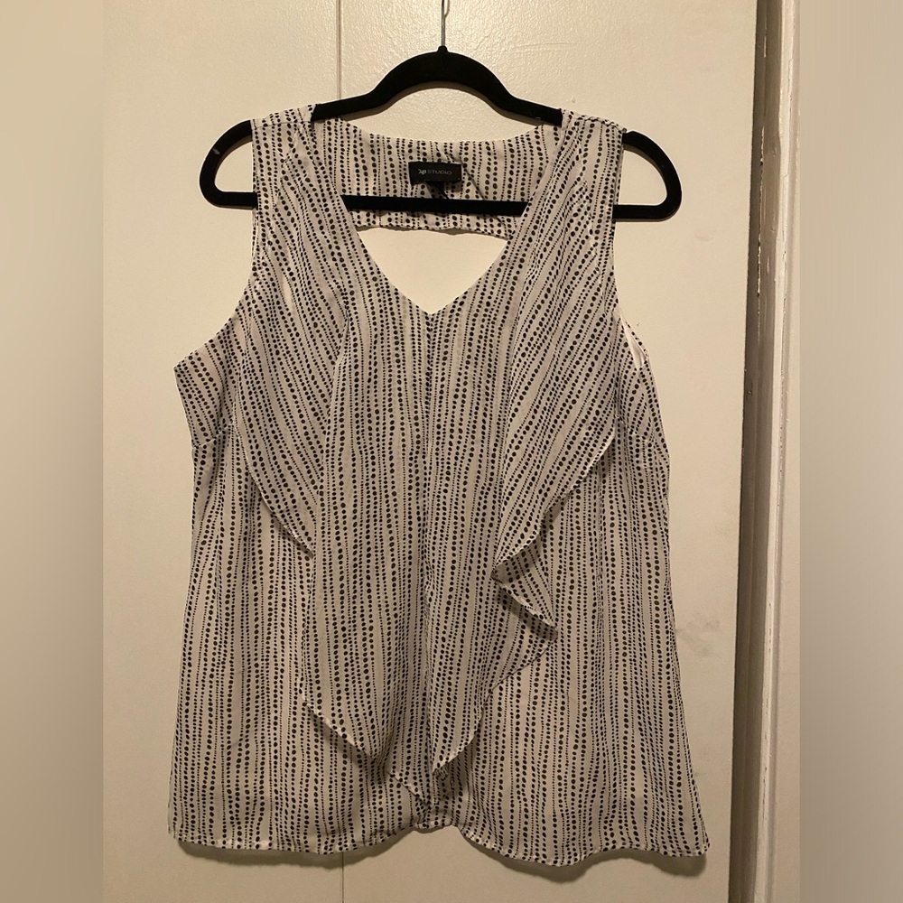 Polka Dot V-Neck Blouse Tank